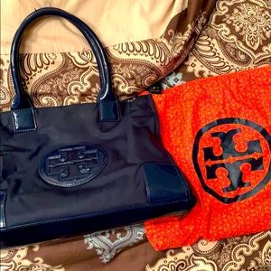 Tory Burch mini nylon navy tote